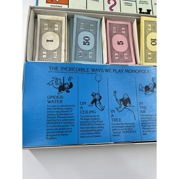 Vintage 1975 Monopoly No.9 Board Game Parker Brothers Family Night Collectible - Picture 3 of 16